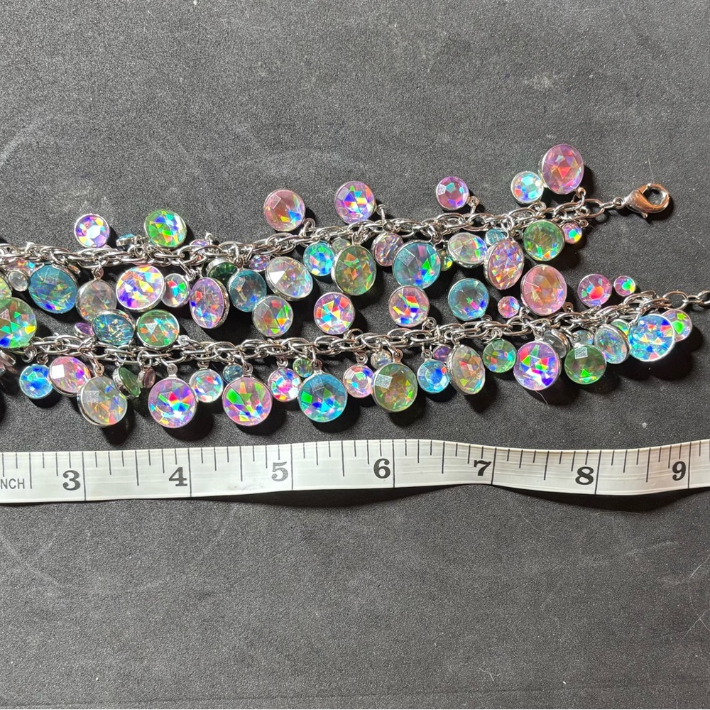 Aurora borealis multicolor iridescent Weiss like Necklace - Picture 11 of 14